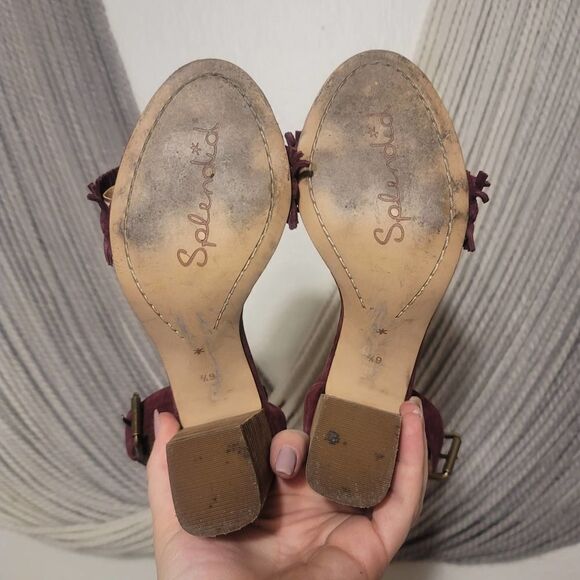 Splendid Jakey Fringe Block Heel Sz 6.5 - Picture 7 of 8